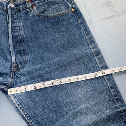 Levis 501 Vintage 80s USA XX Straight Leg Jeans Blue Med Wash 36x31 Act 33x26