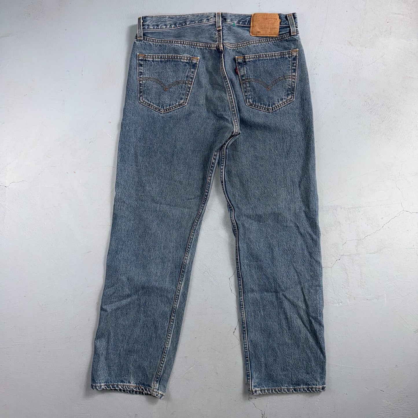 Levis 501 Vintage 90s USA XX Straight Leg Jeans Blue Med Wash 36x30 Act 33x29