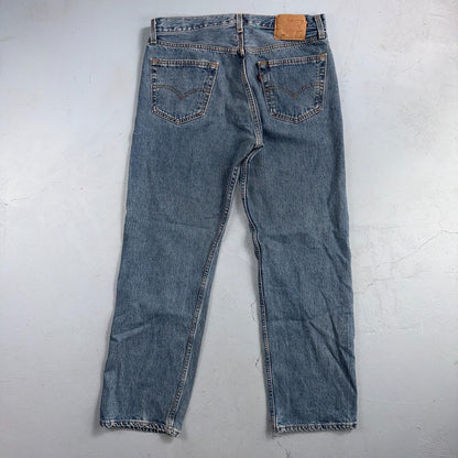 Levis 501 Vintage 90s USA XX Straight Leg Jeans Blue Med Wash 36x30 Act 33x29