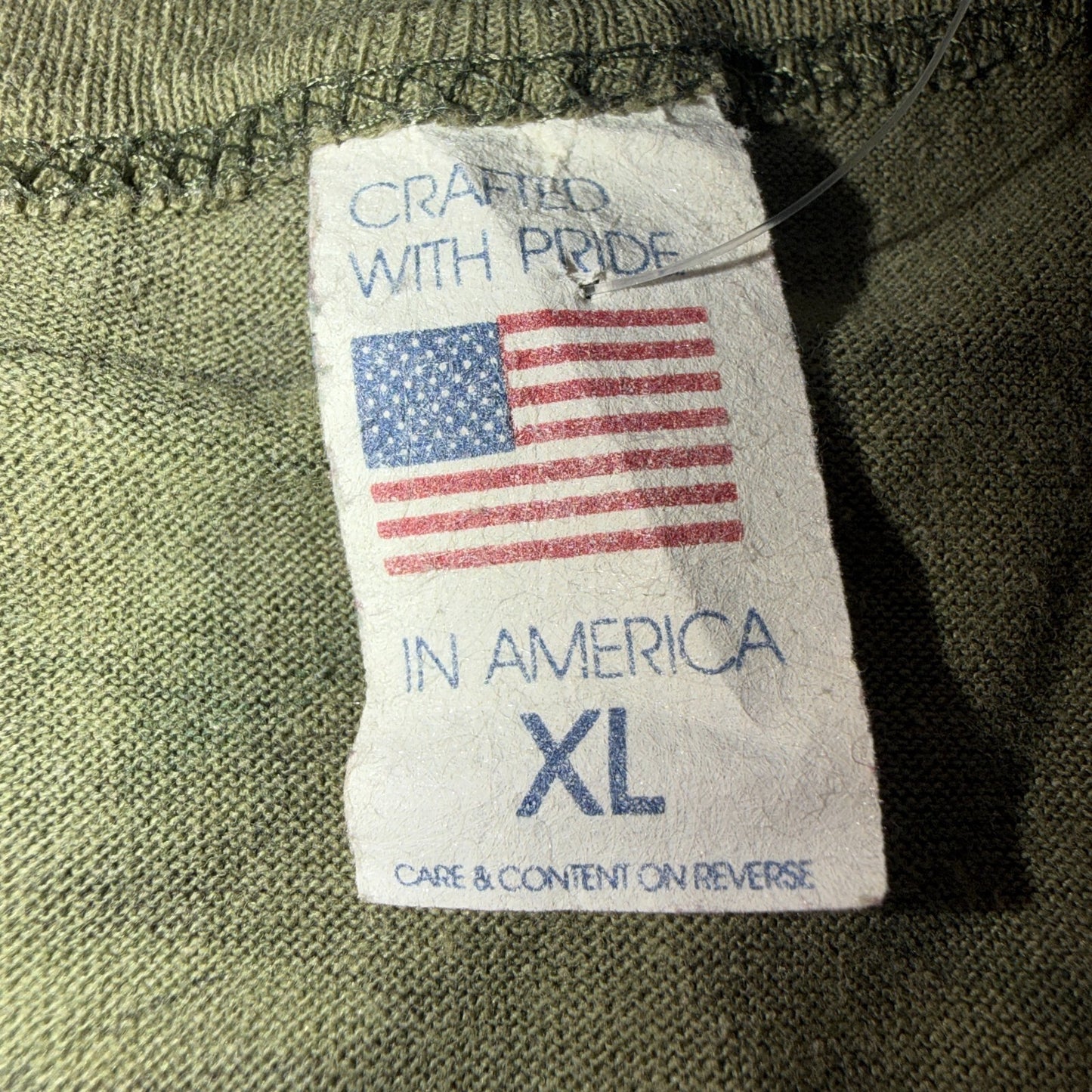 Camo Single Stitch XL USA VTG T Shirt Pocket Tee Woodland Tree Real 1980s 80s