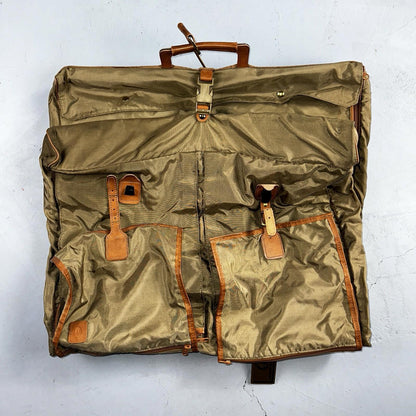 VTG Hartmann Garment Suit Bag Carry On Leather & Nylon 25x40 Luggage Hang up
