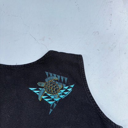 Turtles Sea Ocean VTG T Shirt Tank Top Cotton Abstract Art Love Animals Earth