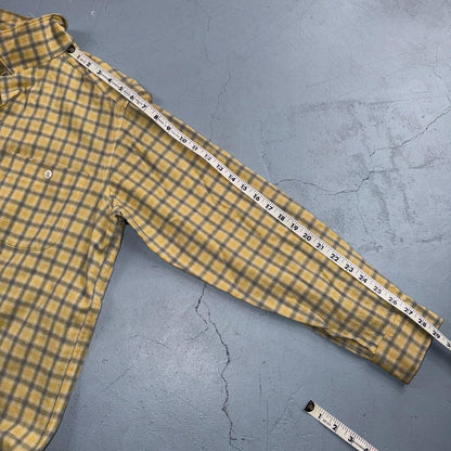 Pendleton VTG 1960s Loop Collar Board Shirt Wool Plaid Flannel Shirt Checker