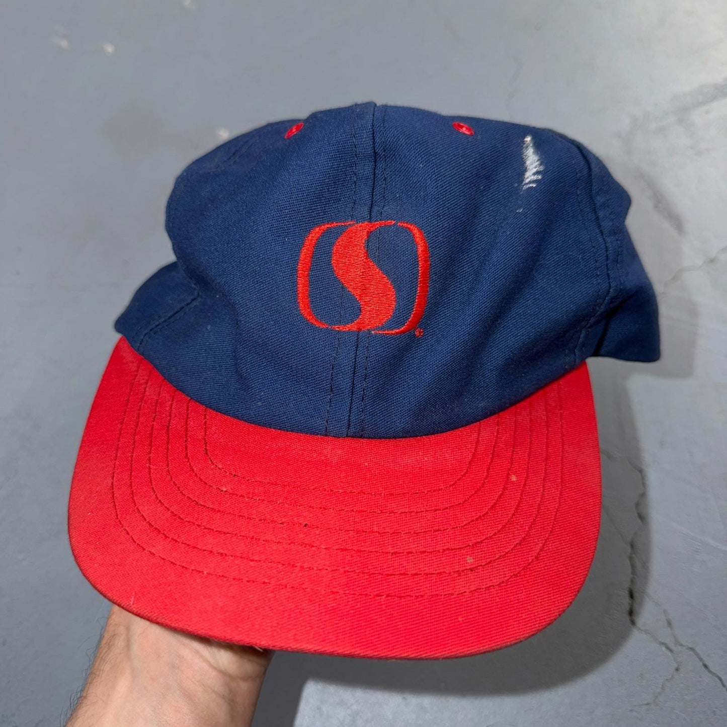 VTG Safeway USA Hat Baseball Cap Snapback Mulitcolor Blue Red Sports Worker 90s