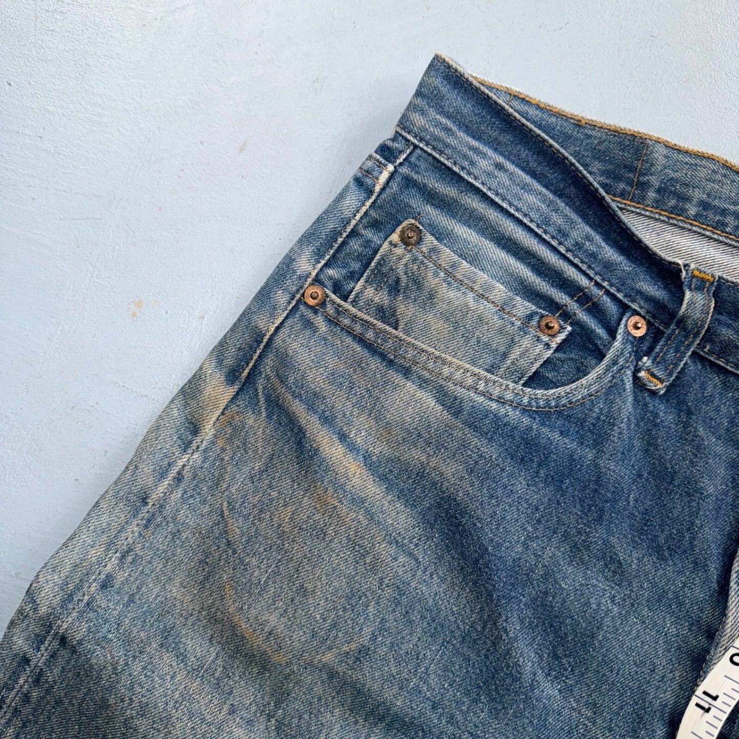 Levis 501 Vintage 80s Redline Selvedge USA XX Jeans Light Wash 34x30 Act 33x28