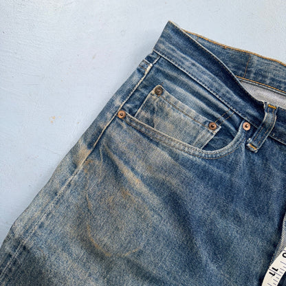 Levis 501 Vintage 80s Redline Selvedge USA XX Jeans Light Wash 34x30 Act 33x28