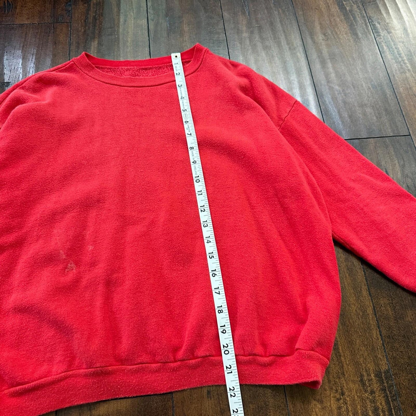VTG 1960s Rockabilly Sweatshirt Sweater 60s 70s Blank Basic Afterhood USA Red 2