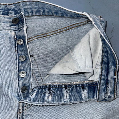 Levis 501 Vintage 80s Redline Selvedge USA XX Jeans Light Wash 66 Act 28x31