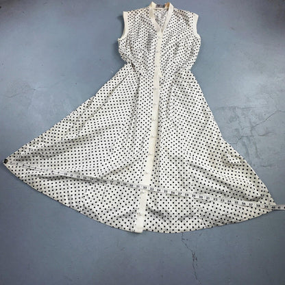 Vintage 1950s Koret of California Polka Dot Shirt Dress San Francisco Rockabilly