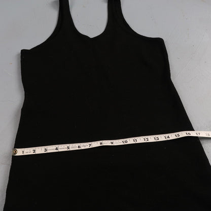 Antique 1920s Black Solid Wool Bathing Suit Women Swimsuit Art Deco 20s 30s
