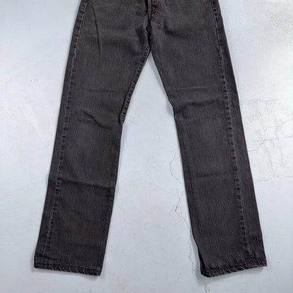 Levis 501 Vintage Y2K 90s XX Straight Leg Jeans Black Med Wash 29x34 Act 28x31