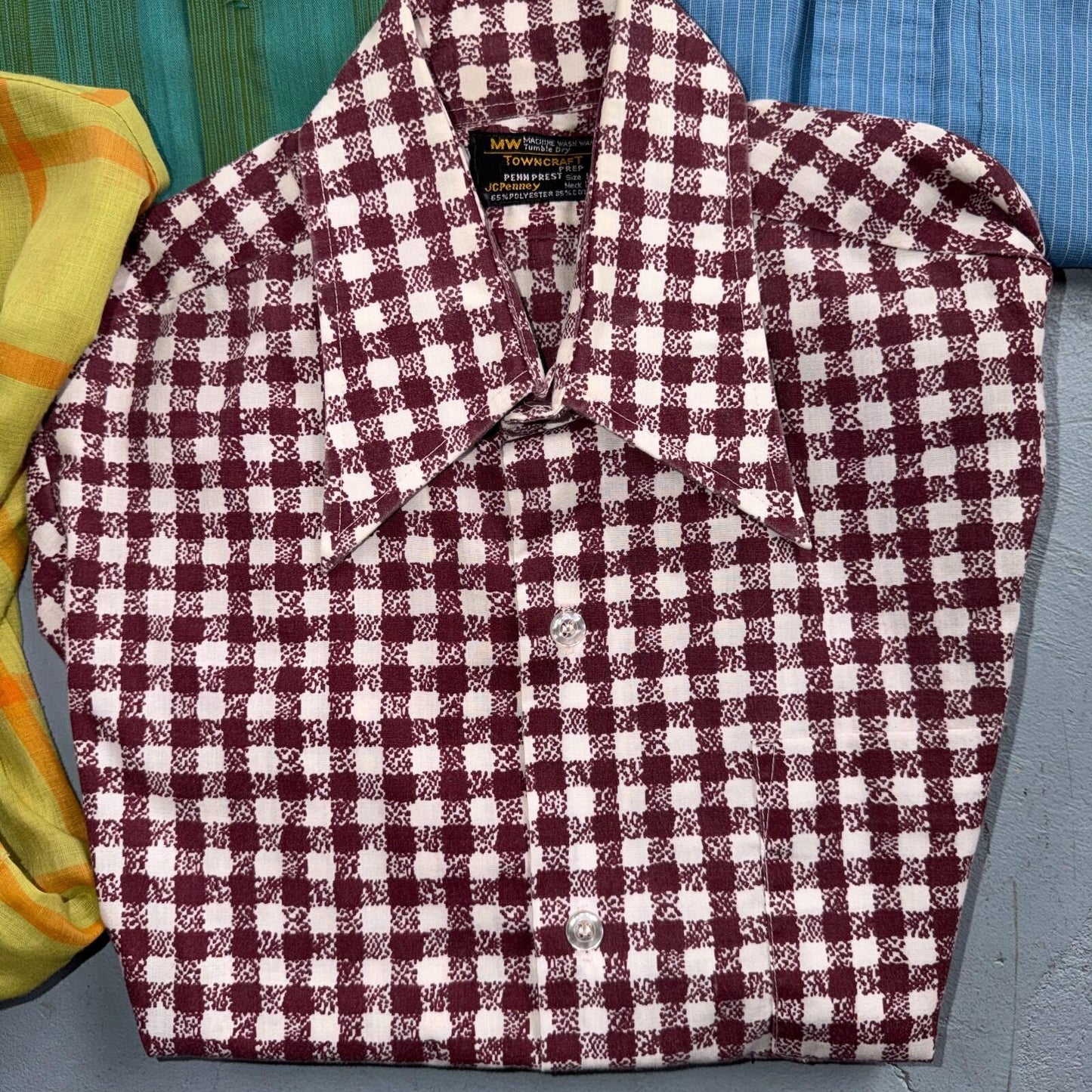 VTG Penneys Boys Button Shirt Size 18 1950s Rockabilly Lot Towncraft 60s Stripes