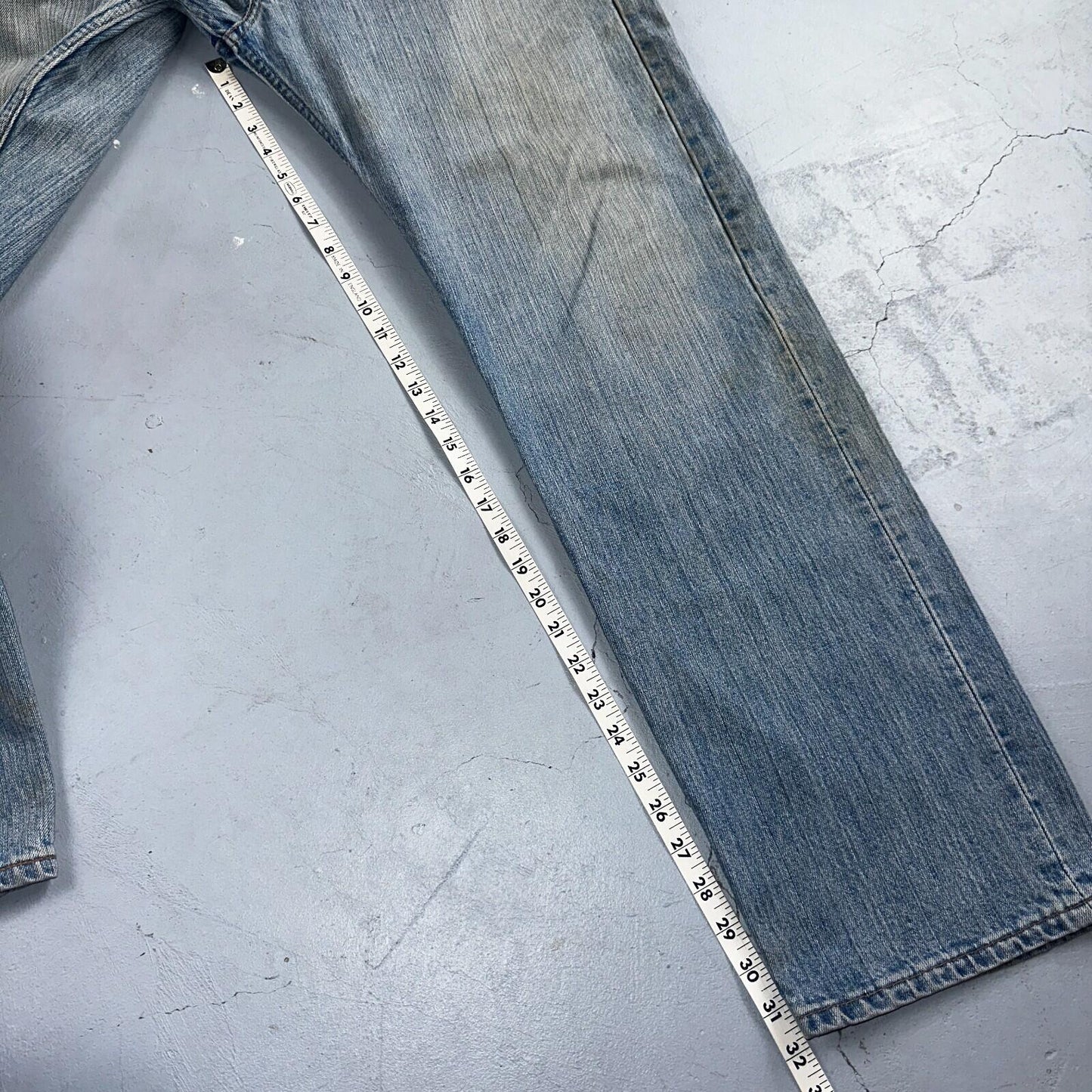 Levis 501 Vintage 90s USA XX Straight Leg Jeans Blue Light Wash 38x32 Act 36x32