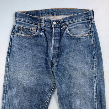 Levis 501 Vintage 80s Redline Selvedge USA XX Jeans Light Wash 33x32 Act 30x28