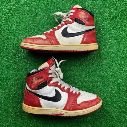 Nike OG 1985 Air Jordan 1 Chicago Red White Black Rare Vintage 85 9 Bred Royal
