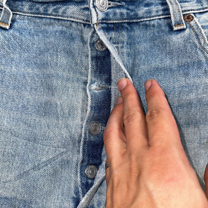 Levis 501 Vintage 90s Mex XX Straight Leg Jeans Blue Light Wash 36x30 Act 35x25