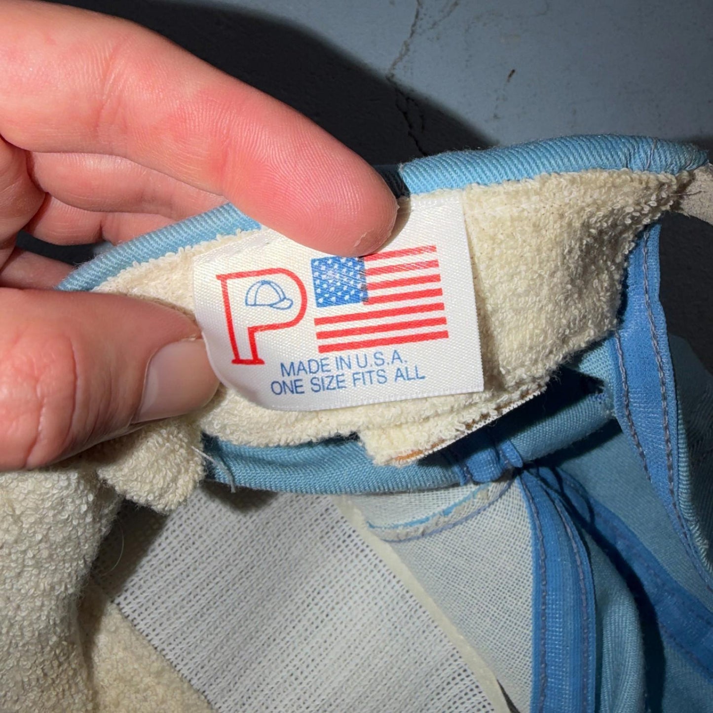 PRO AM Golf Clubs VTG Hat Baseball Cap Snapback Baby Blue USA Golfing Fun Sports