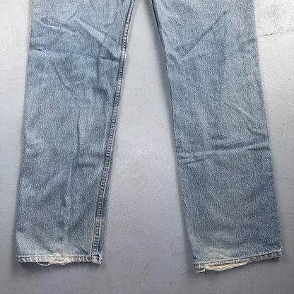 Levis 501 Vintage 80s USA XX Straight Leg Jeans Blue Light Wash 38x36 Act 36x32