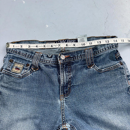 VINTAGE Cruel Girl Jeans Womens 9 Long Regular Low Rise Wide Leg Med Wash Denim