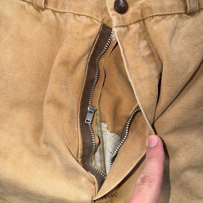 VTG 50s 60s Duxback Pants Falcon 28x27 Khaki Casual Creased Outdoor Rockabilly
