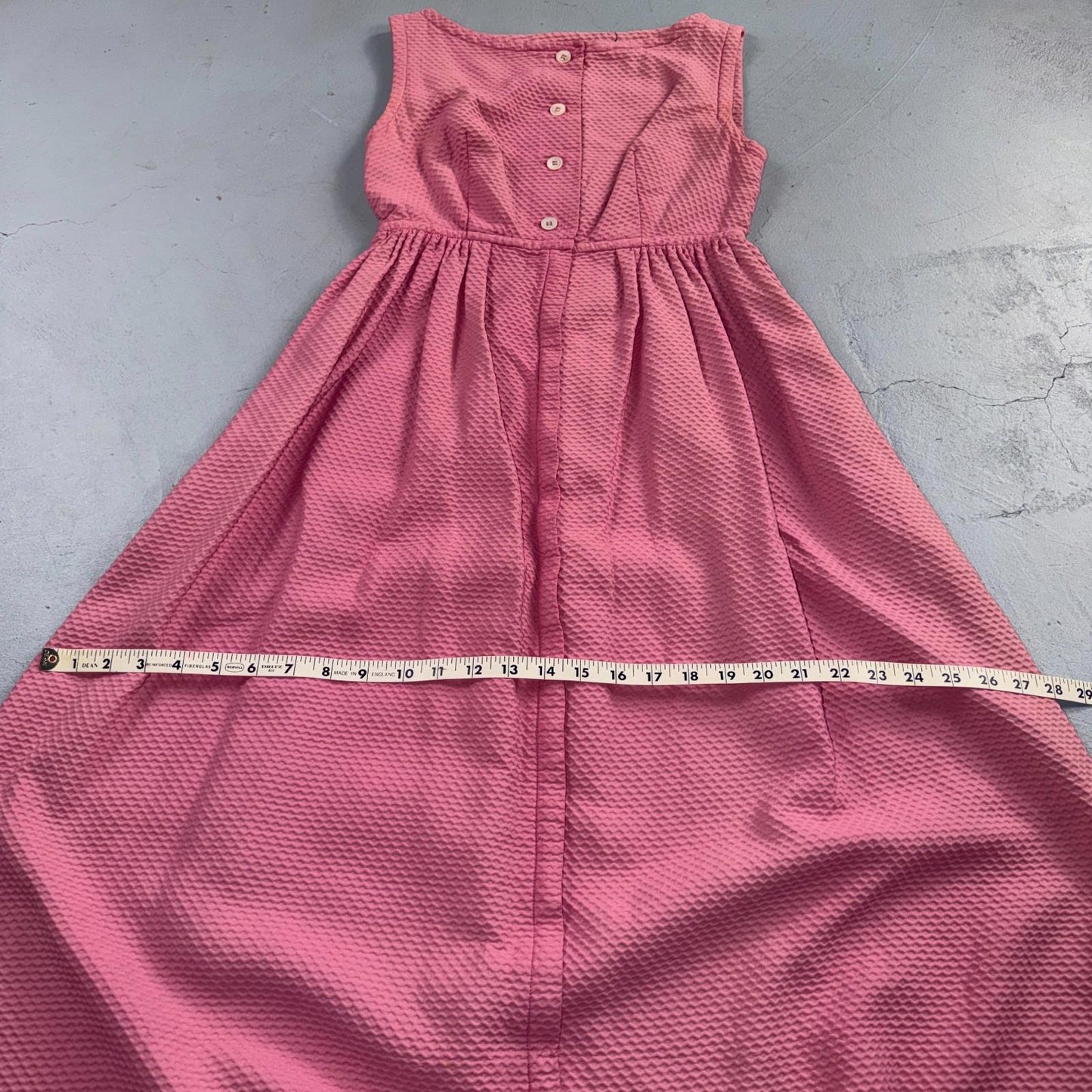 VTG 1950s Pink Dress Dorian? Small California Designer Rockabilly Long Bolo
