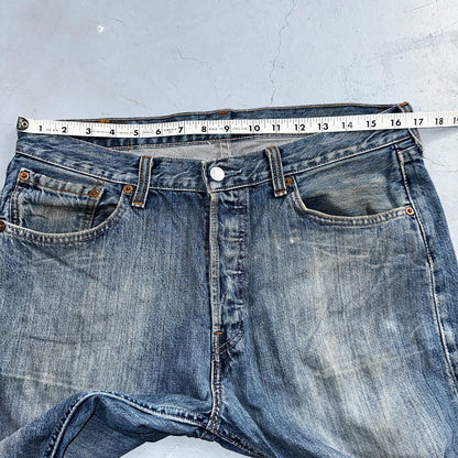 Levis 501 Vintage Y2K XX Straight Leg Jeans Blue Med Wash 33x32 Act 33x30