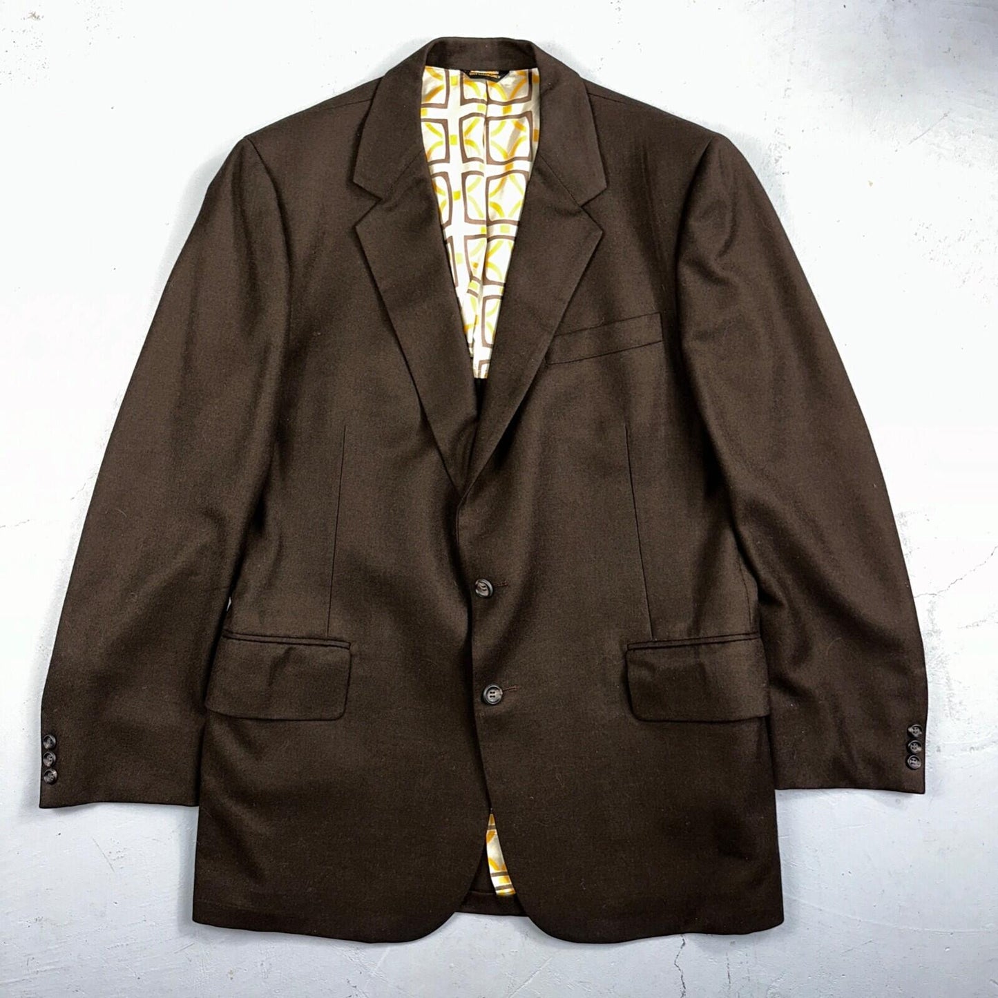 VTG Mens 2 PC Suit 42 Jacket Coat Pants Brown Rockabilly 60s 1960s Classy