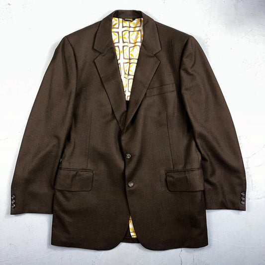 VTG Mens 2 PC Suit 42 Jacket Coat Pants Brown Rockabilly 60s 1960s Classy