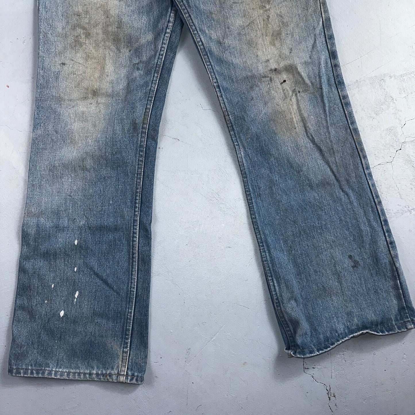 Levis 517 Vintage 80s USA Orange Tab Bootcut Flare Blue Jeans Talon Act 34x29