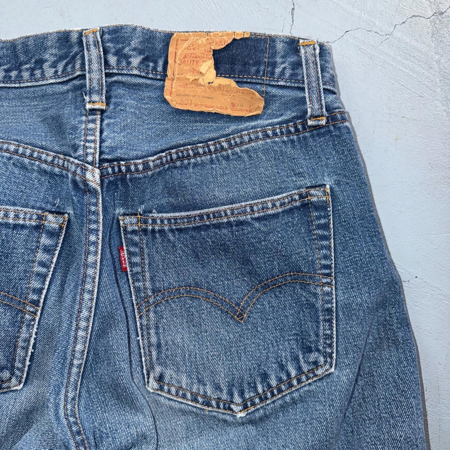 Levis 501 VTG 70s SS Redline Selvedge Jeans XX Med Wash 29x30 Act 27x28