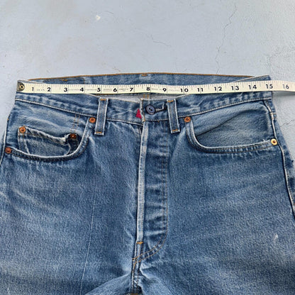 Levis 501 Vintage 80s Redline Selvedge USA XX Jeans Light Wash 32x36 Act 30x31