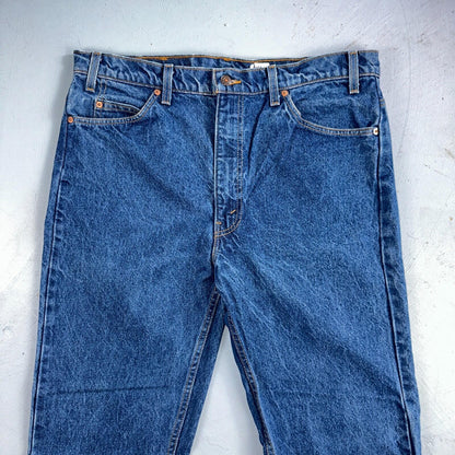 Levis 505 Vintage 90s USA Orange Tab Jeans 38x34 Blue Med Wash 501 Act 36x34