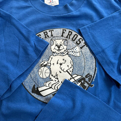 Robert Frost Bears Vintage T Shirt 80s Christmas Bear Basketball Ski Cute Winter