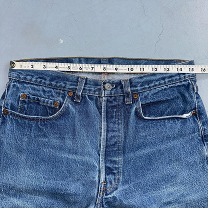 Levis 501 Vintage 80s USA XX Straight Leg Jeans Blue Med Wash 33x32 Act 30x27