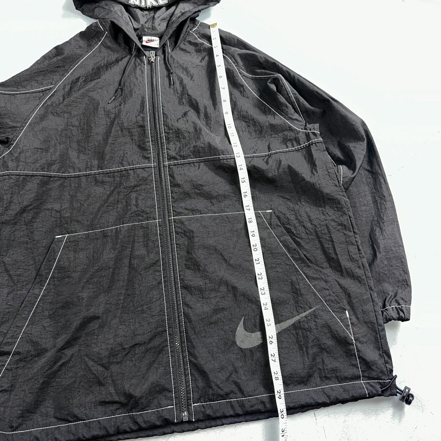 Nike 90s Vintage Track Jacket Mens Small Basketball Jordan Big Spell Out Nylon