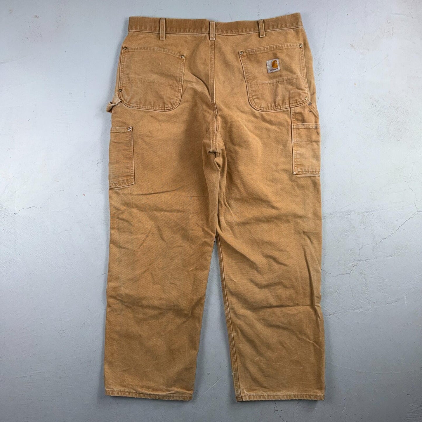 Carhartt VTG Double Knee Carpenter Pants B01 USA BRN Brown 36x28 Thrashed