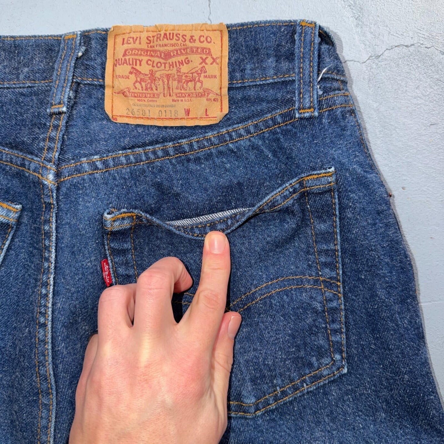 Levis 501 Vintage 80s USA XX Straight Leg Jeans High Rise Sz 13 Womens Act 28x32