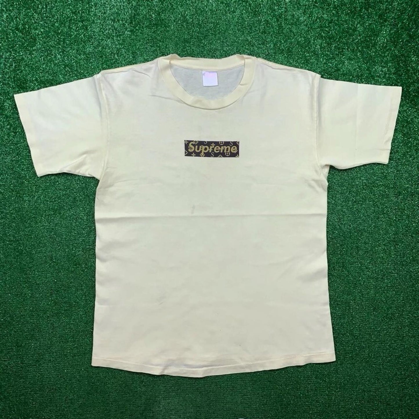 OG 2000 Supreme Louis Vuitton LV Monogram Box Logo T Shirt 100% Authentic VTG