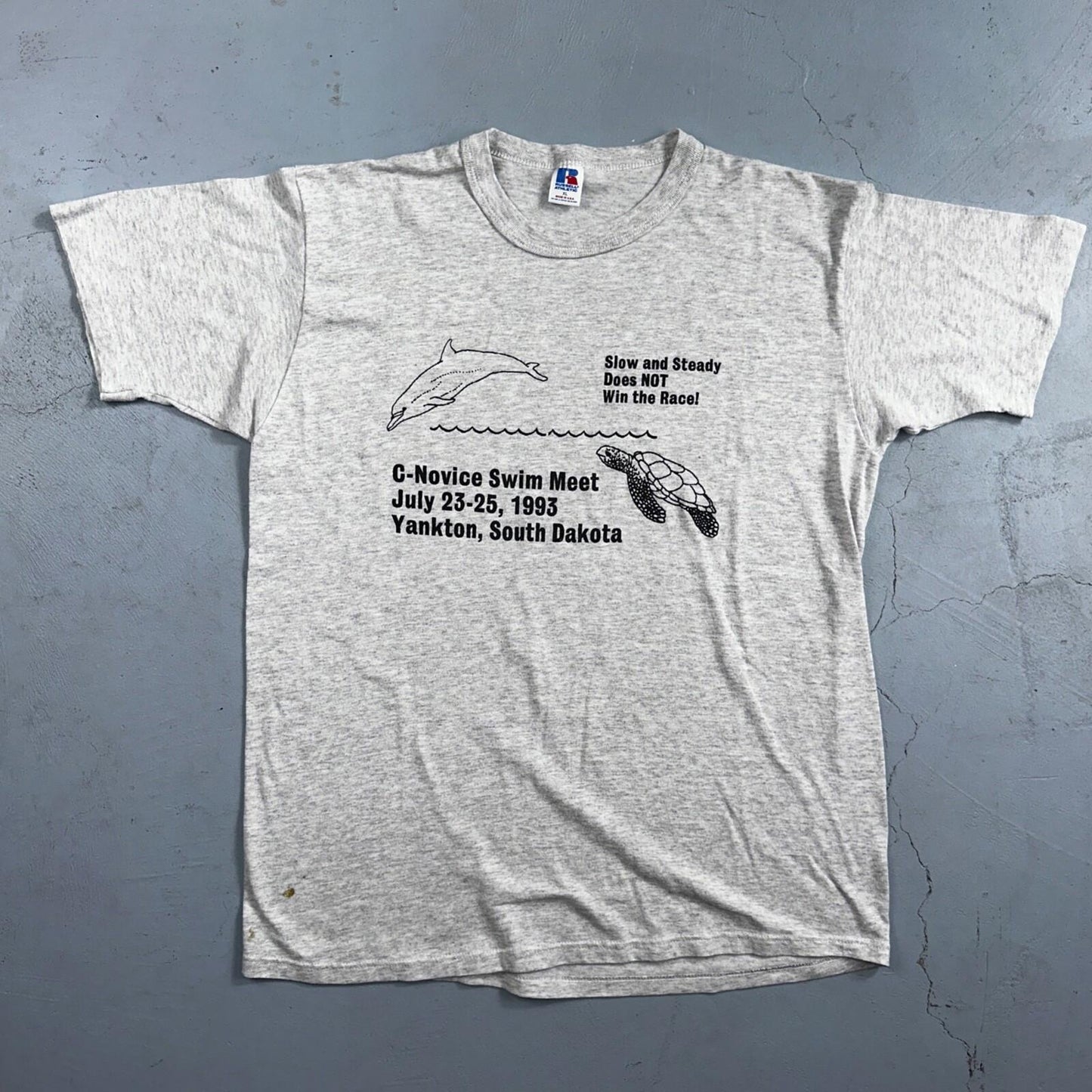Swim Team Funny VTG T Shirt Yankton South Dakota Russell Athletic Funny Quote
