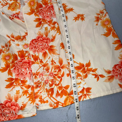 Japanese Kimono Haori Pure Poly Custom Made Daimaru VTG Style Japan Orange