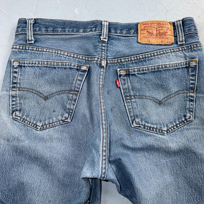 Levis 501 Vintage 80s USA XX Straight Leg Jeans Blue Light Wash 34x33 Act 32x29