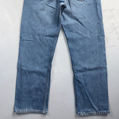 Levis 501 Vintage 90s USA XX Straight Leg Jeans Blue Light Wash 38x32 Act 35x28