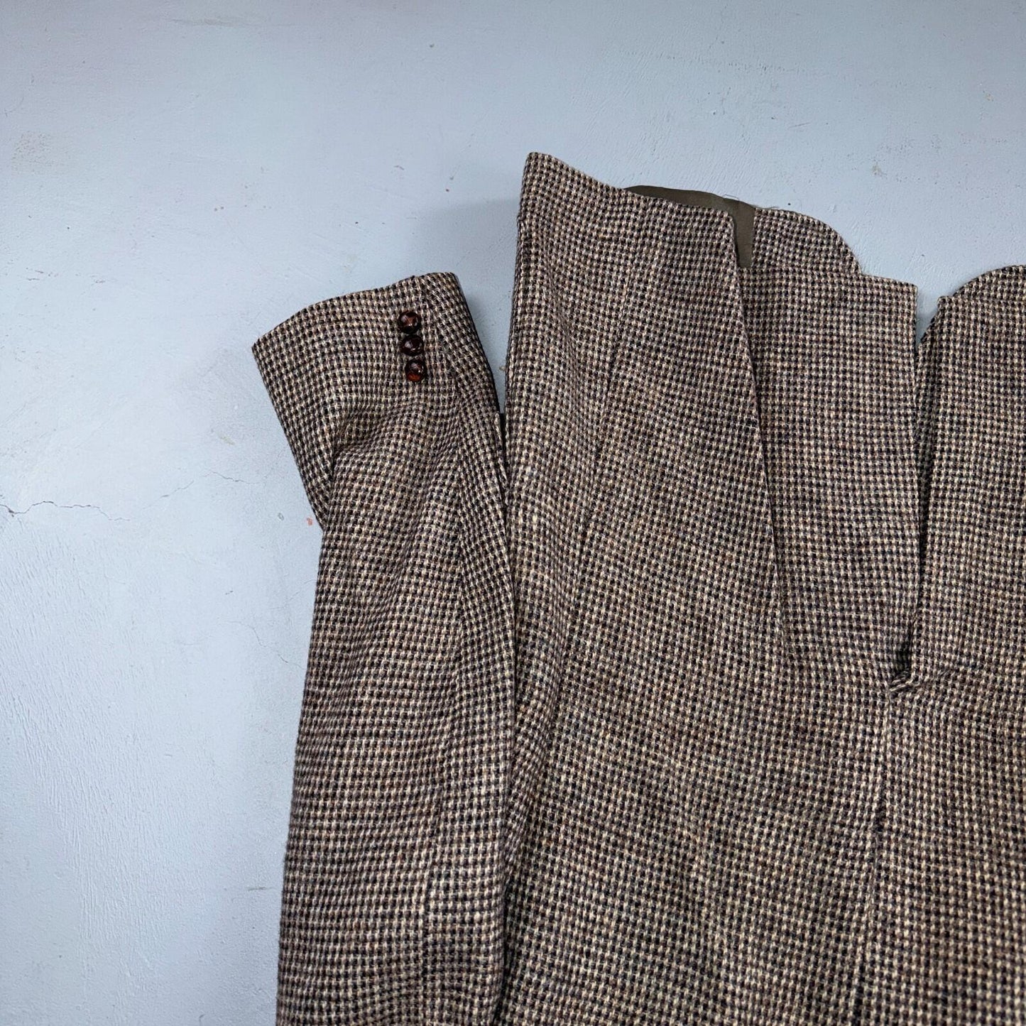 Harris Tweed PBM Vintage 42 Blazer Gray Herringbone Wool Sport Coat USA 1970s