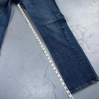Levis 501 Vintage 90s USA XX Straight Leg Jeans Blue Med Wash 35x34 Act 32x30