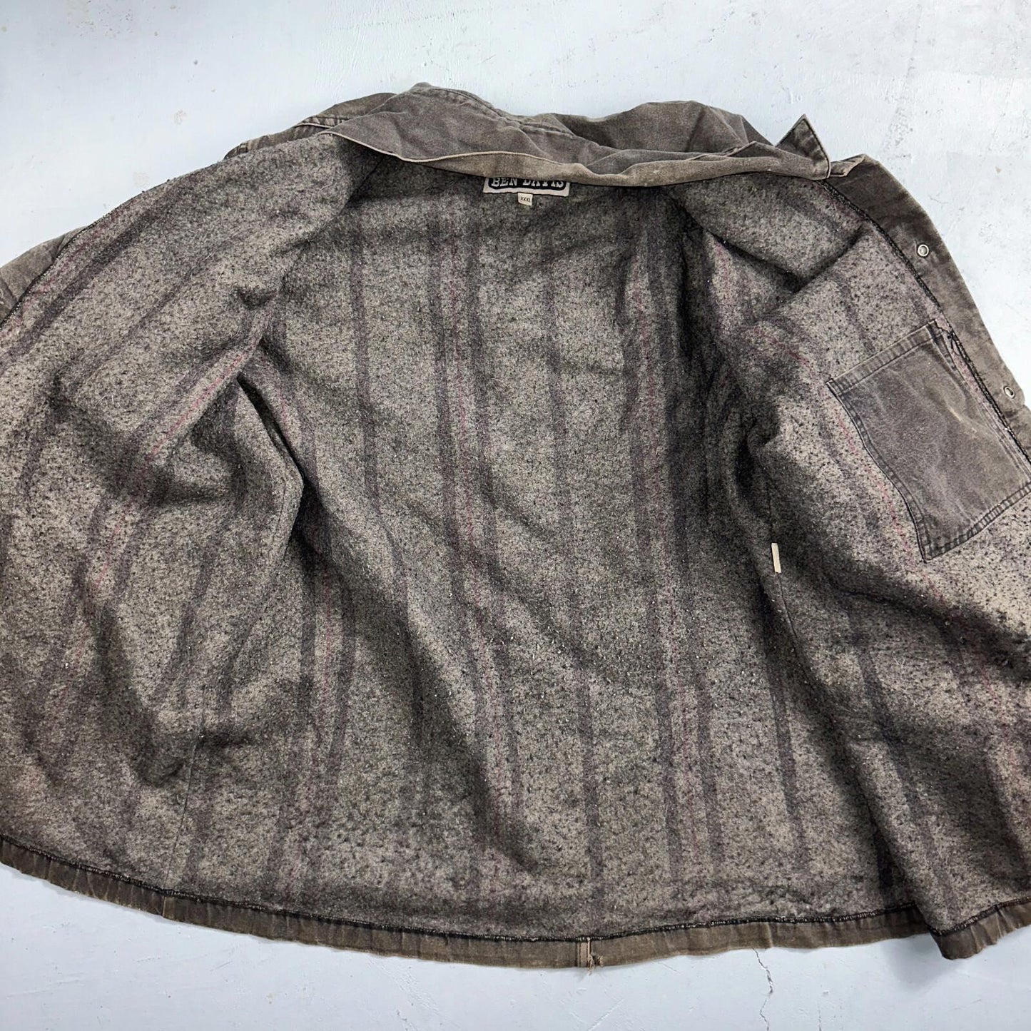 Ben Davis Jacket VTG 90s Canvas Blanket Lined Chore Workwear USA 3XL Detroit