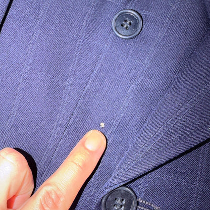 1940s 1950s VTG Mens Double Breast Suit 36 Jacket Coat Navy Union Rockabilly USA