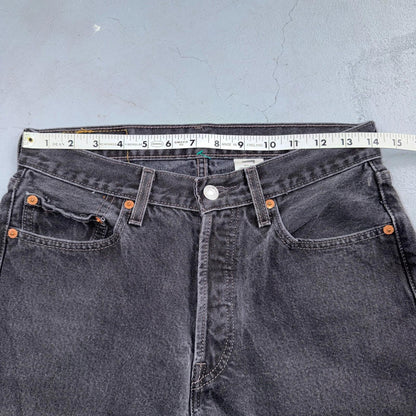 Levis 501 Vintage Y2K 90s XX Straight Leg Jeans Black Med Wash 29x34 Act 28x31