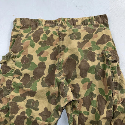 Vintage 40s USMC 13 Star Duck Camo Pants 40s Frogskin WWII Cargo Military 34x28