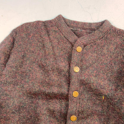 VTG 60s Kid Mohair Cardigan Sweater Medium Cobain Shaggy Wool Rockabilly 1960s
