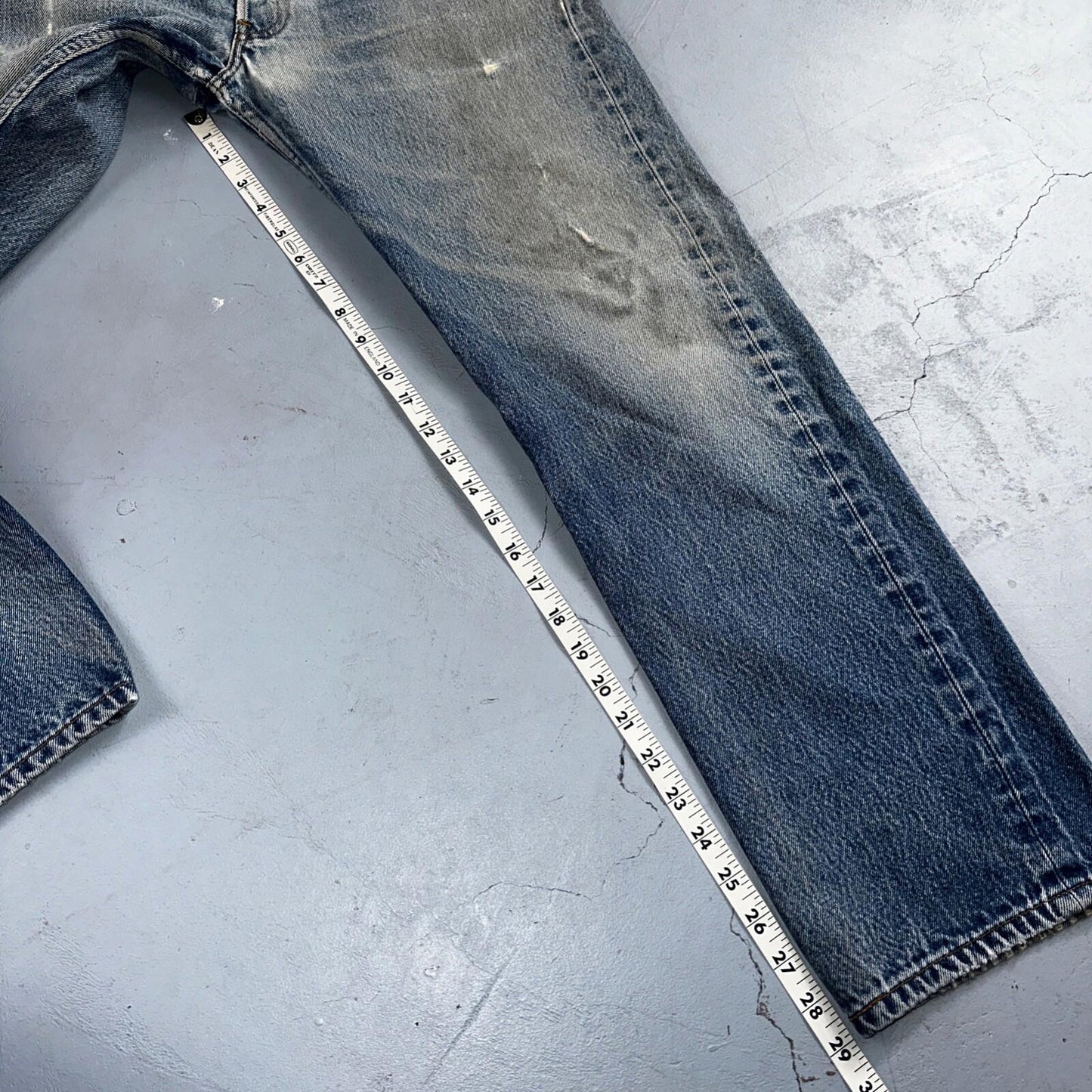 Levis 501 Vintage Y2K Mexico Straight Leg Jeans 34x33 90s Med Wash Act 32x29